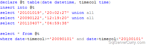 can i use wildcards in sql query datetime